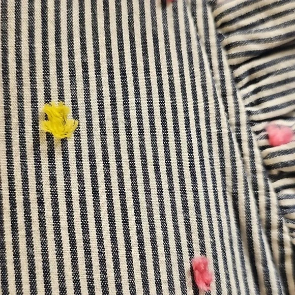 Crown & Ivey Sleveless Dress, Striped, Lined, Ruffled Neck, Size S - Picture 4 of 9